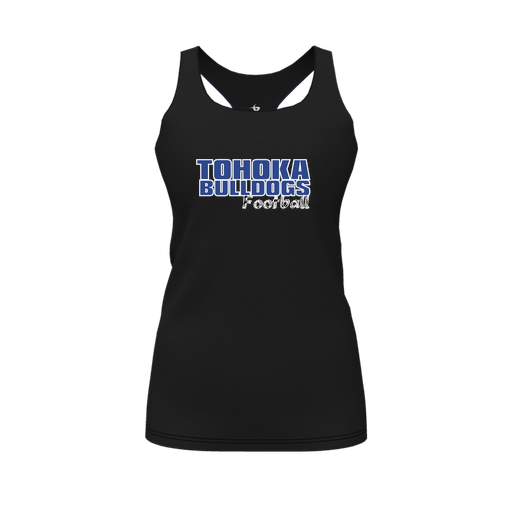 [FT0TRBBK-FYS-LOGO2] Decker Racerback Tank Top (Female Youth S, Black, Logo 2)