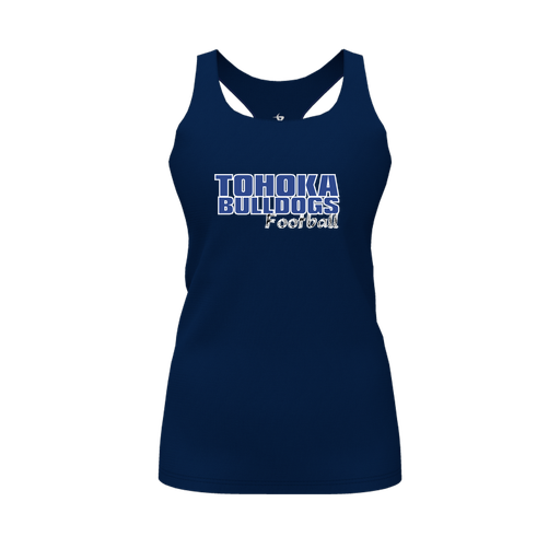 [FT0TRBNV-FYS-LOGO2] Decker Racerback Tank Top (Female Youth S, Navy, Logo 2)