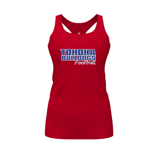 [CUS-DFW-RCBK-PER-RED-FYS-LOGO2] Racerback Tank Top (Female Youth S, Red, Logo 2)