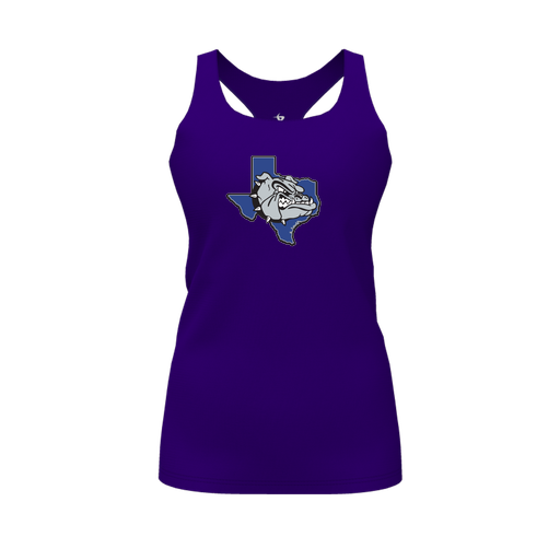 [FT0TRBPP-FYS-LOGO1] Decker Racerback Tank Top (Female Youth S, Purple, Logo 1)