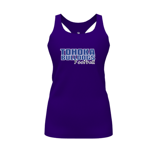[CUS-DFW-RCBK-PER-PUR-FYS-LOGO2] Racerback Tank Top (Female Youth S, Purple, Logo 2)
