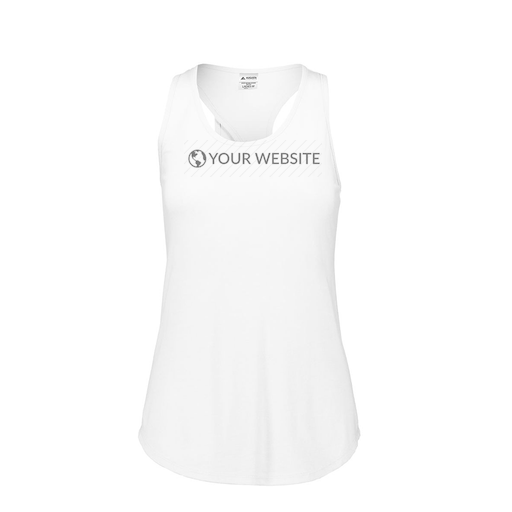[FT0TUBWH-FAS-LOGO3] Ladies Tri Blend Tank Top (Female Adult S, White, Logo 3)