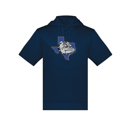 [6871.065.S-LOGO1] Men's Dri Fit Short Sleeve Hoodie (Adult S, Navy, Logo 1)