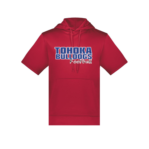 [6871.083.S-LOGO2] Men's Dri Fit Short Sleeve Hoodie (Adult S, Red, Logo 2)