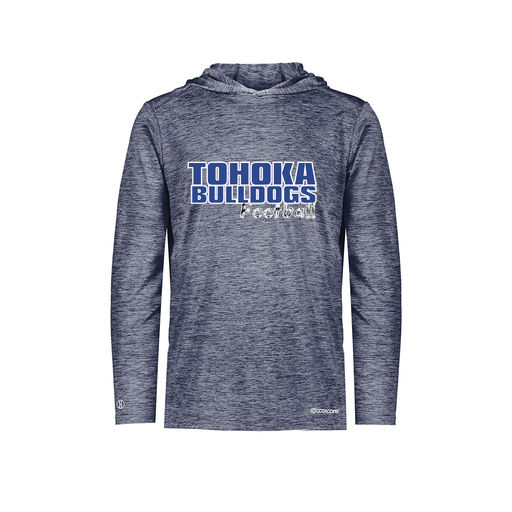 [FOLHCGNV-AS-LOGO2] Decker Men's Charge Hoodie (Adult S, Navy, Logo 2)