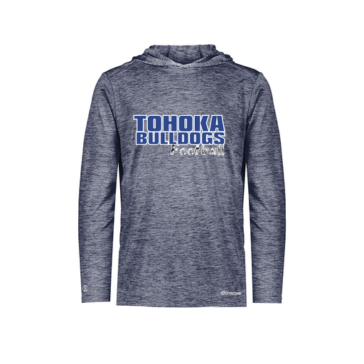 [FOLHCGNV-YS-LOGO2] Decker Youth Charge Hoodie (Youth S, Navy, Logo 2)