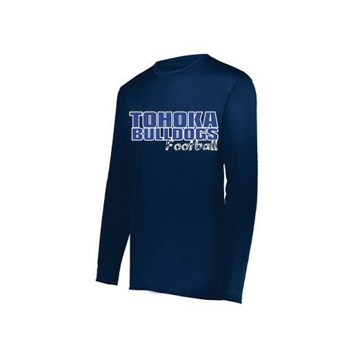 [222822.065.XS-LOGO2] Men's LS Smooth Sport Shirt (Adult XS, Navy, Logo 2)