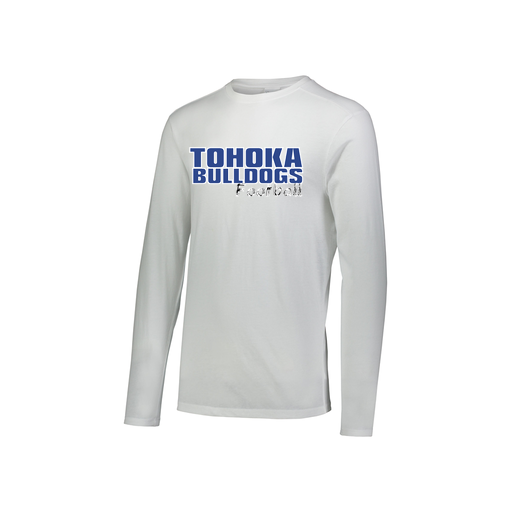 [FTLCUBWH-YS-LOGO2] Decker Youth Tri-Blend T-Shirt - Long Sleeve (Youth S, White, Logo 2)