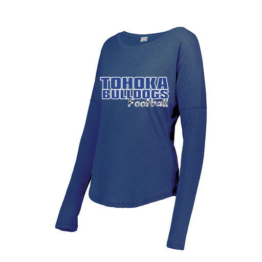 [FTLCUBRY-FAXS-LOGO2] Decker Women's Tri-Blend T-Shirt - Long Sleeve (Female Adult XS, Royal, Logo 2)